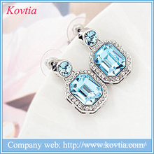 Fashion jewelry earring blue sapphire earring findings 316l stainless steel medical earring stud